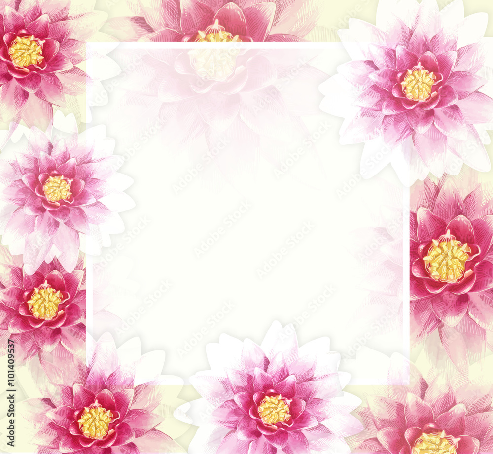 Vector colorful background with spring flowers. EPS10.