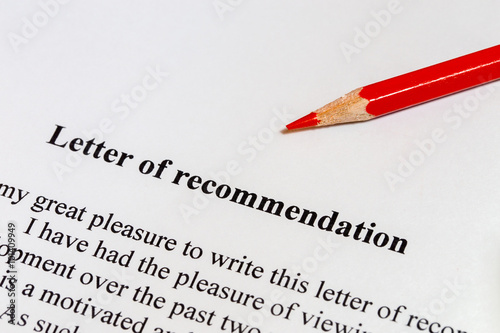 Letter of recommendation.