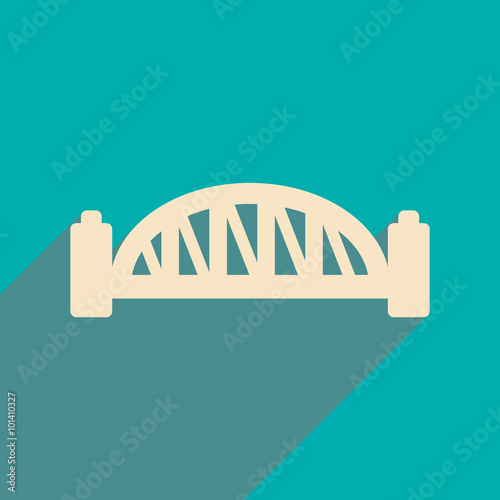 flat icon with long shadow Sydney Harbour Bridge