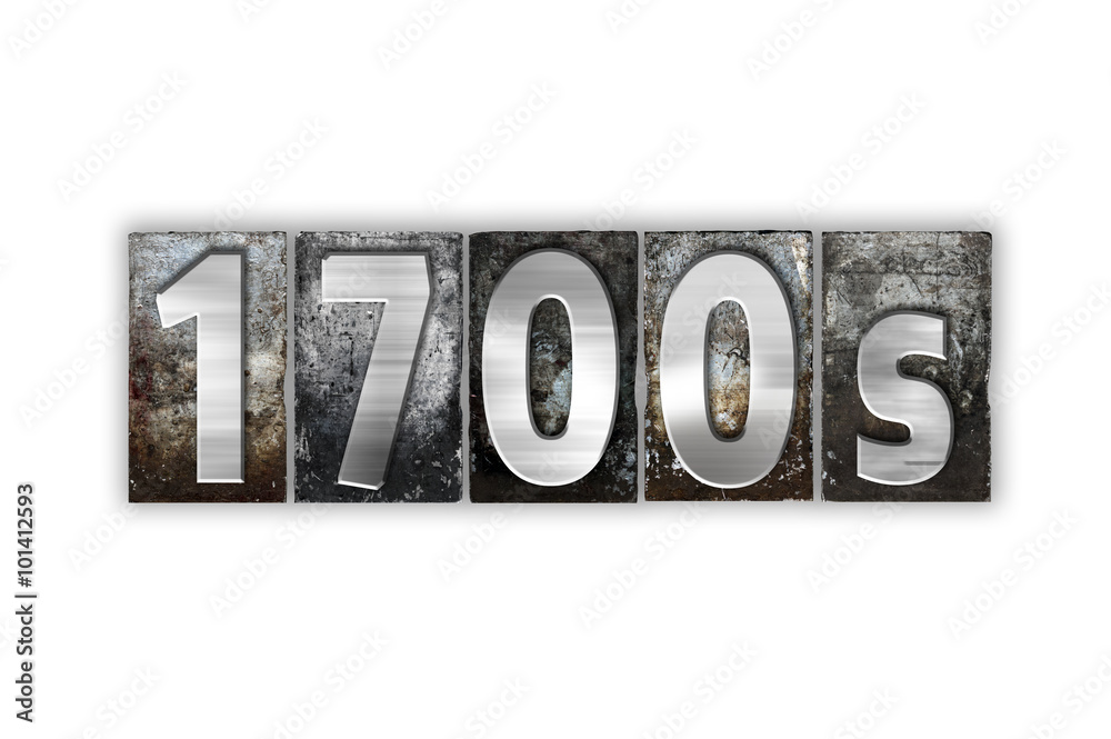 Naklejka premium 1700s Concept Isolated Metal Letterpress Type