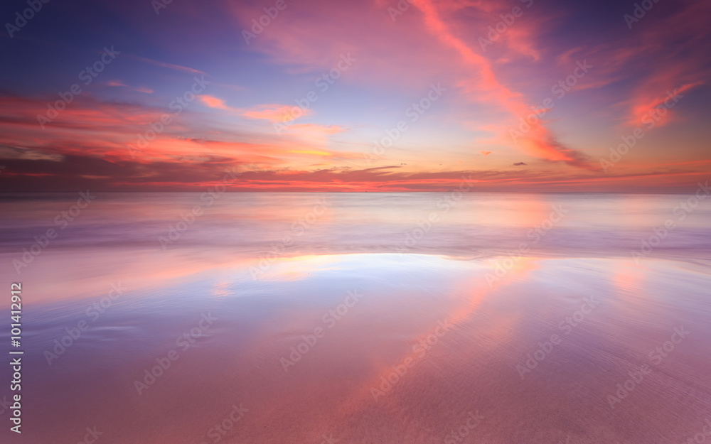 Beautiful sunset at Karon beach in Phuket Beautiful sunset at Karon beach in Phuket