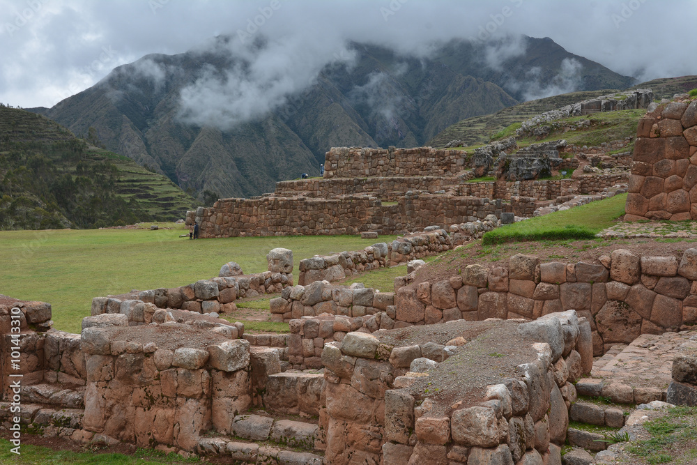 Old ruins in Chinchero, Sacred Valley Peru.