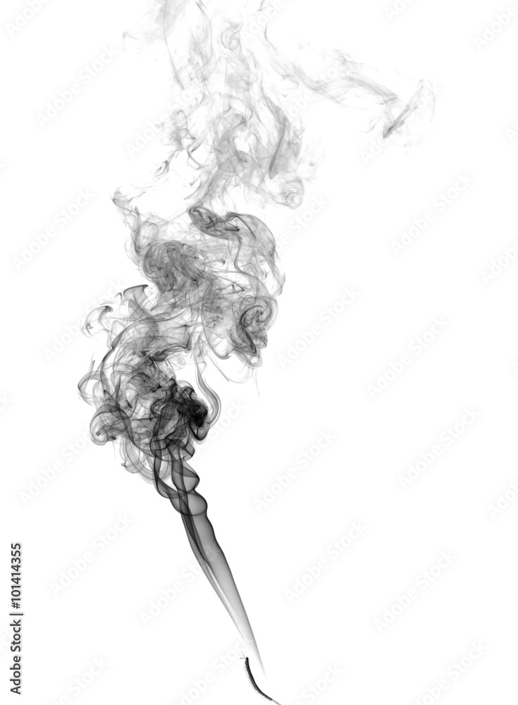 Abstract dark smoke on a light background