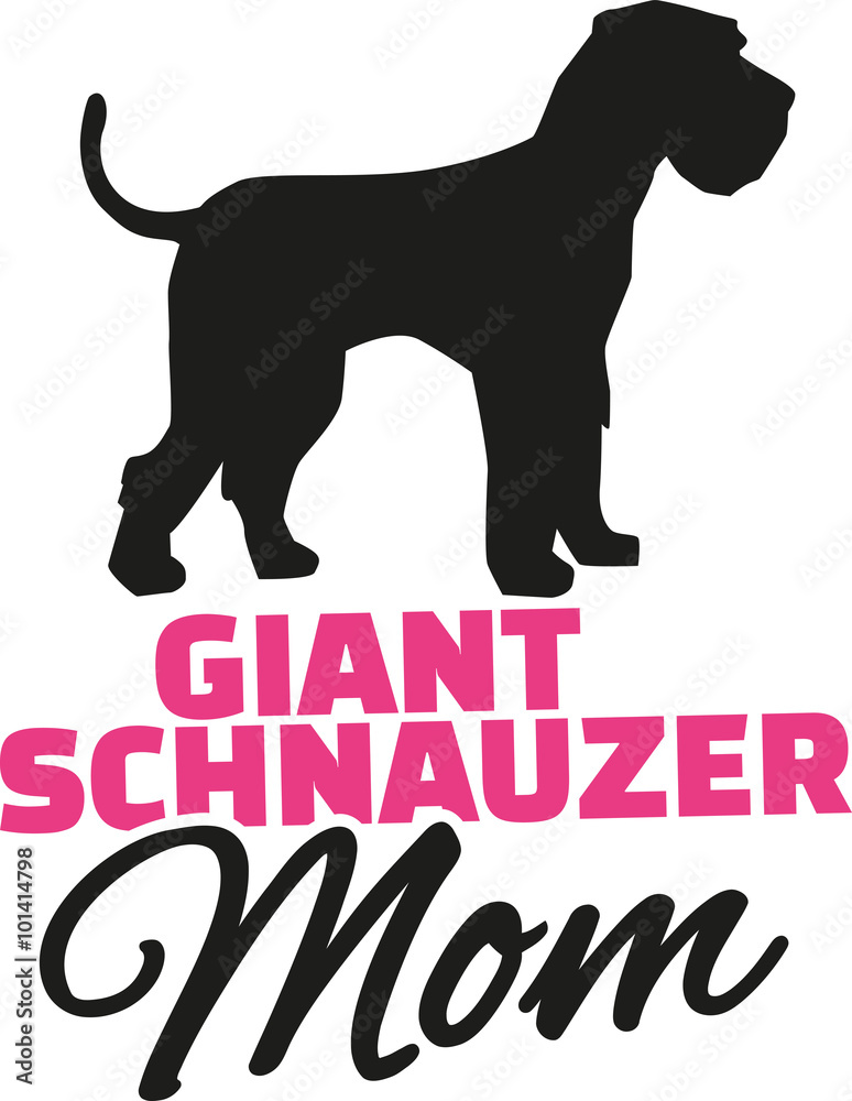 Giant Schnauzer Mom with dog silhouette