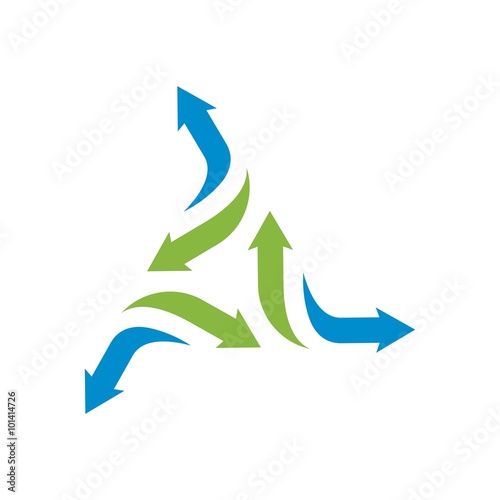 creative logo with arrow