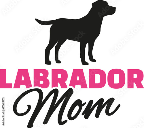 Labrador Mom with dog silhouette