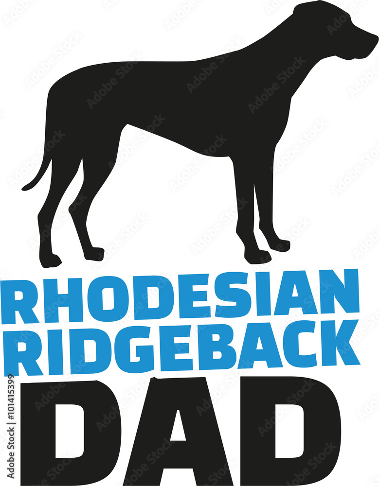 Rhodesian ridgeback dad with dog silhouette