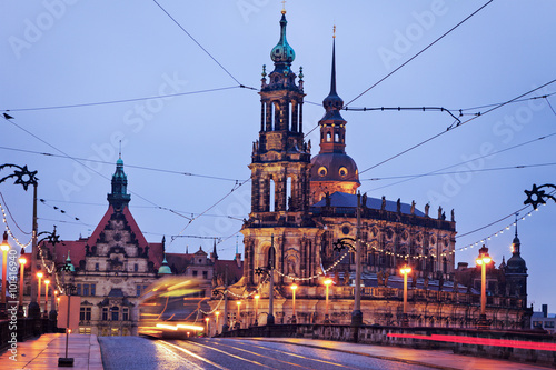 Dresden architecture from Augustus Bridge