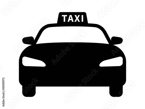 Leinwand Poster Taxi or taxicab flat icon for transportation apps and websites