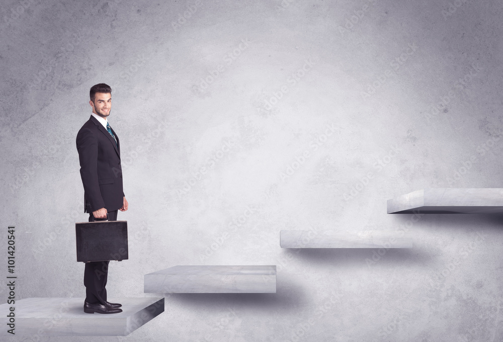 Obraz premium Stepping up a staircase