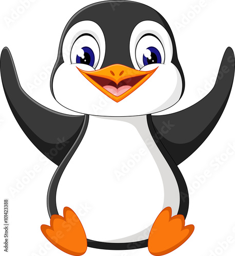 illustration of cute penguin cartoon