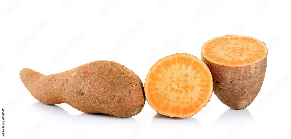 Sweet potato isolated on the white background Sweet potato isolated on the white background