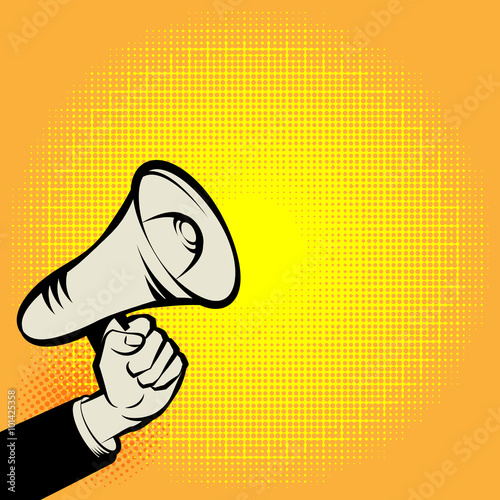 Megaphone Hand, business concept