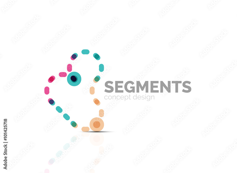 Vector outline minimal abstract geometric logo Vector outline minimal abstract geometric logo
