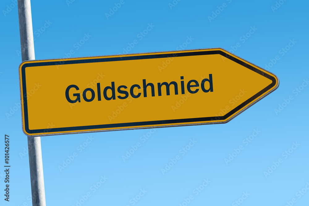 Fototapeta premium Schild 65 - Goldschmied
