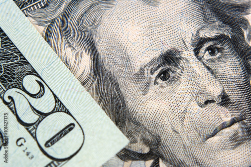 American of 20 dollars banknote