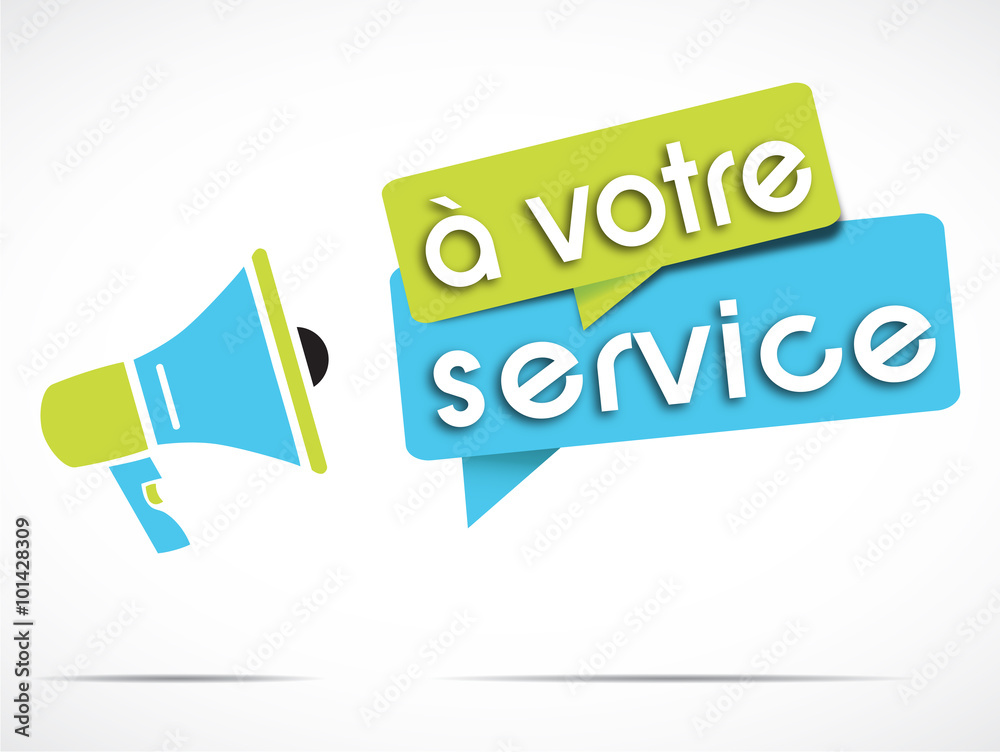 mégaphone : à votre service