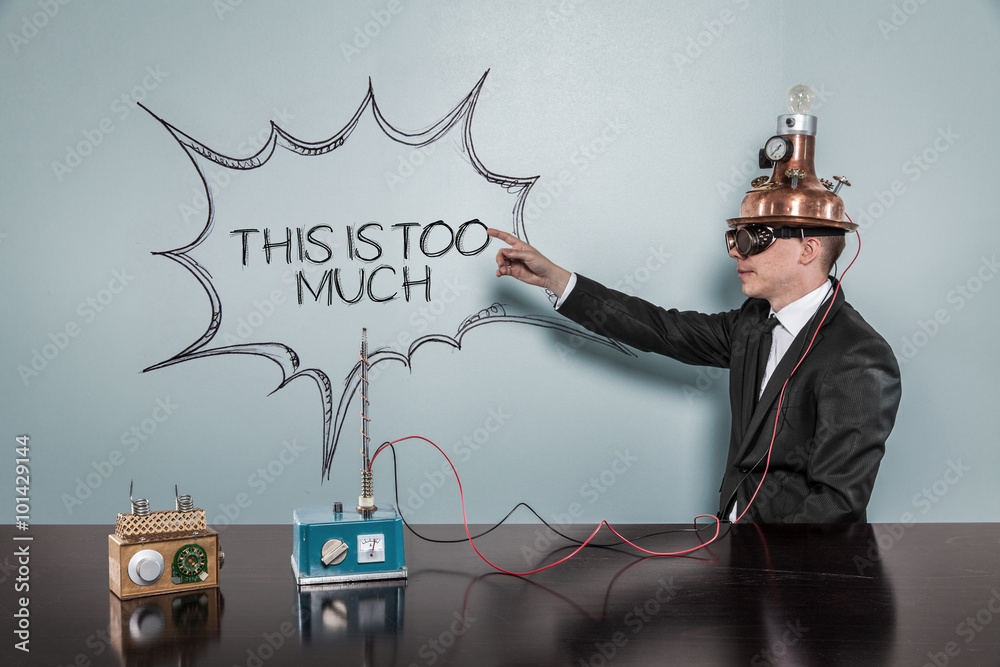 Φωτογραφία This is too much text with vintage businessman