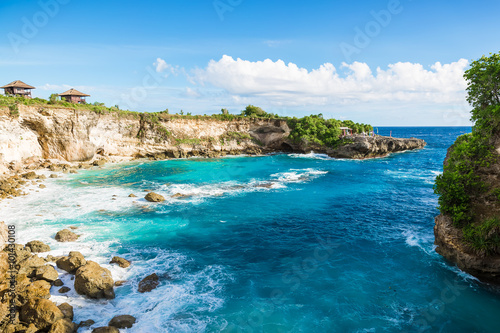 Blue ocean and rocks