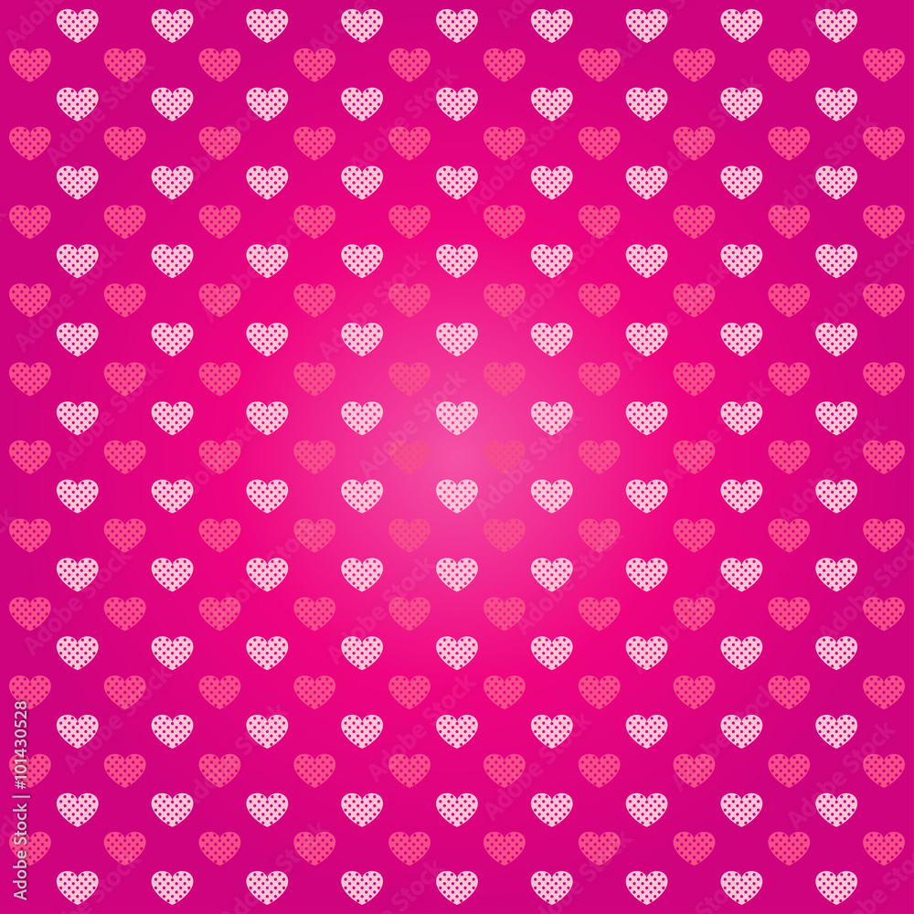 Pink Hearts pattern. Cute love background