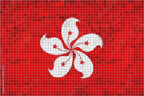 Flag of Hong Kong - Illustration, 
Chinese provincial flag, 
Abstract Mosaic Hong Kong Flag, 
Grunge mosaic Flag of Hong Kong, 
Abstract grunge mosaic vector