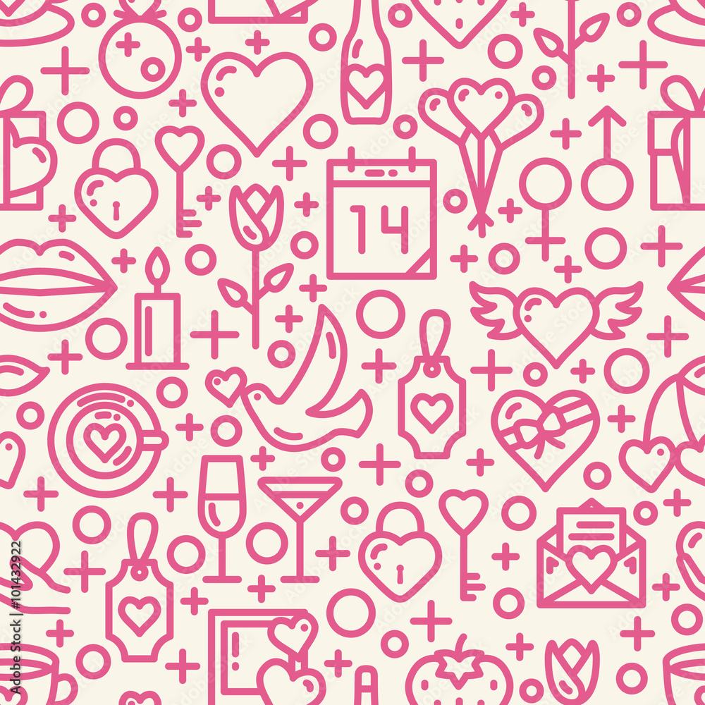 Valentines Day Love seamless pattern Valentines Day Love seamless pattern