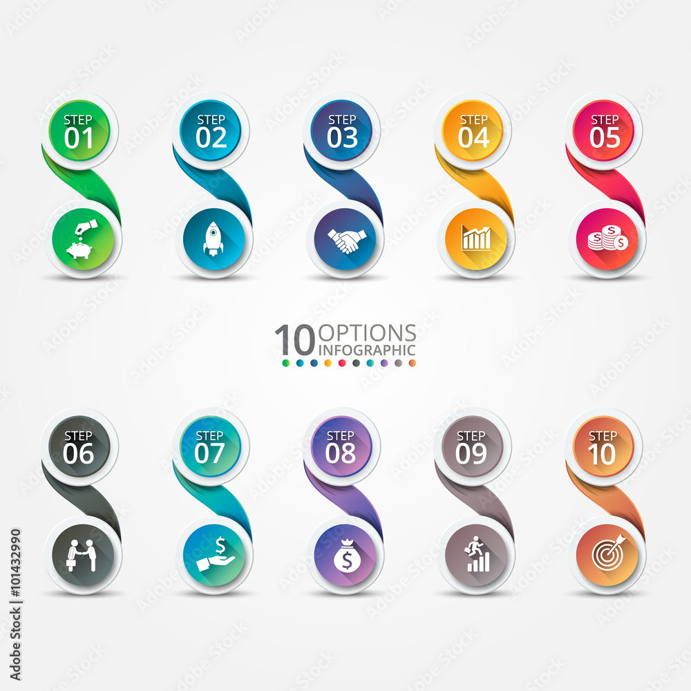 Abstract infographics number options template. Abstract infographics number options template.