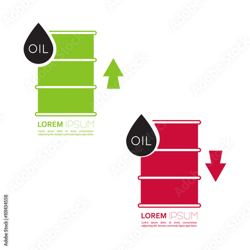 Oil barrels with indicators