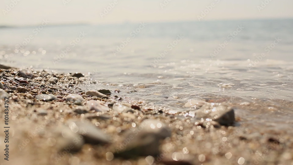 Stones on the beach in the day Stones on the beach in the day