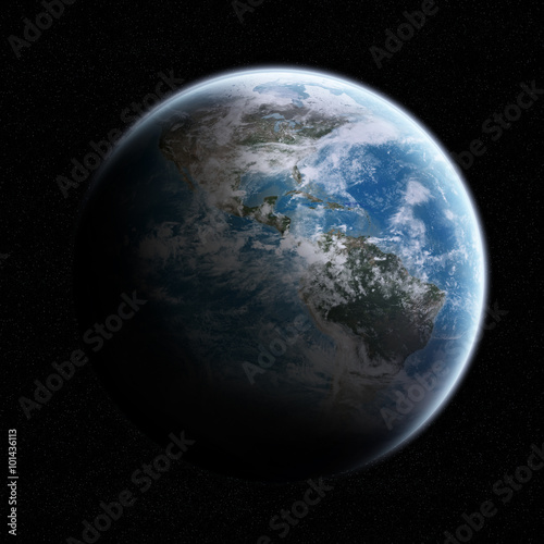 Fototapeta Naklejka Na Ścianę i Meble -  View of the planet Earth in space