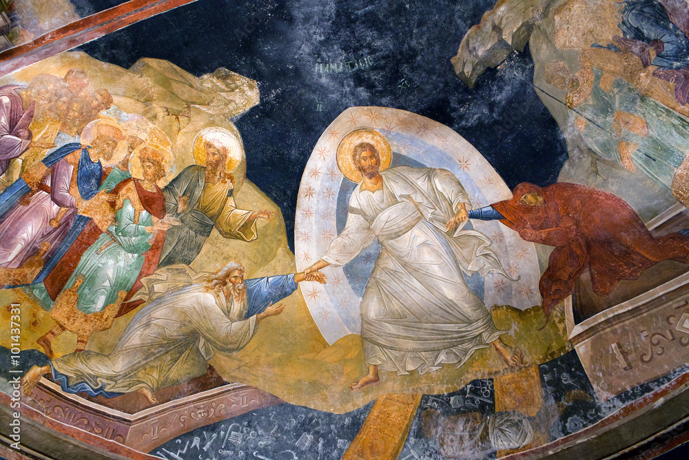 Φωτογραφία The Anastasis fresco in the Kariye Church in Istanbul, Turkey