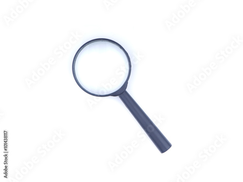 magnifier on a white background