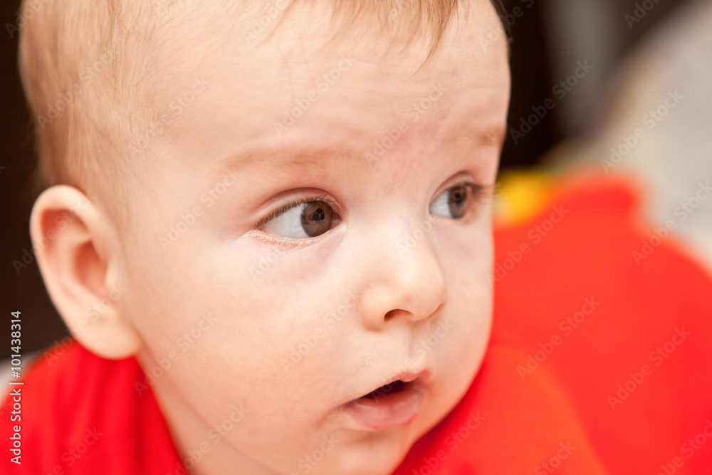 portrait of thoracic baby, close-up, shallow depth of field