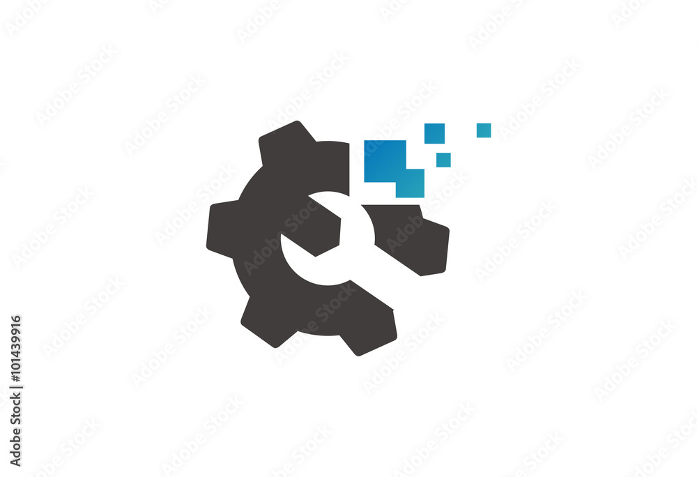 Gear Virtual Logo Vector Gear Virtual Logo Vector