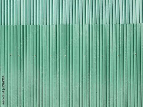 green color corrugated metal sheet as background