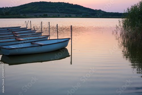 Lake after sunset