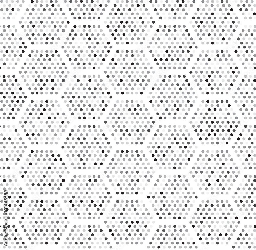 Hexagon dots seamless pattern
