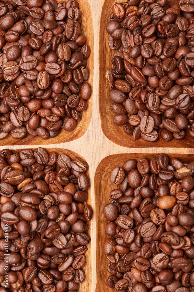 coffee beans on a platter coffee beans on a platter
