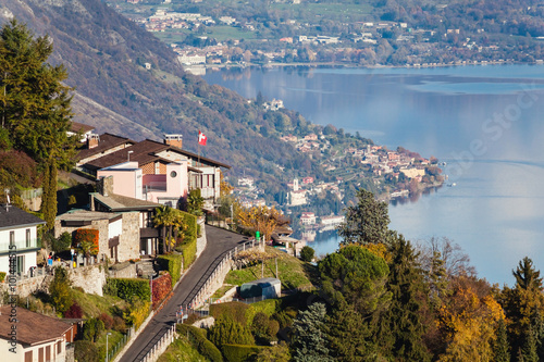 Panoramic view on Monte Bre, Lugano, Switzerland