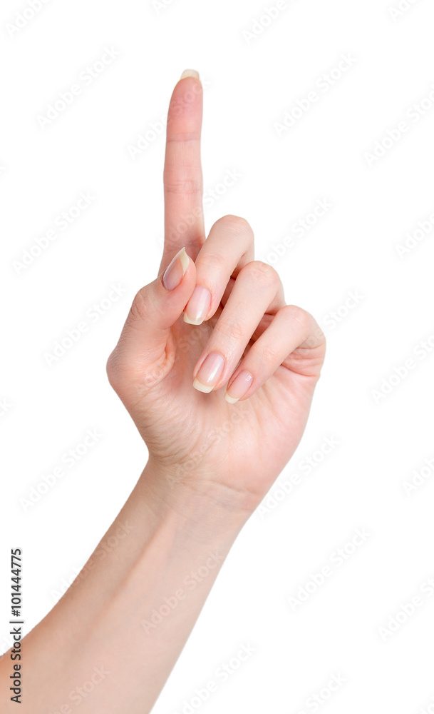 Female woman hand isolated on the white Female woman hand isolated on the white