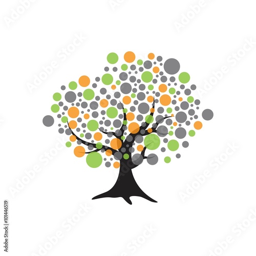 vector logo tree abstract