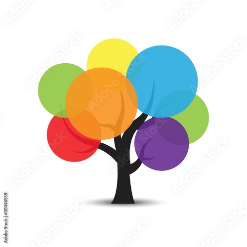 vector logo tree abstract