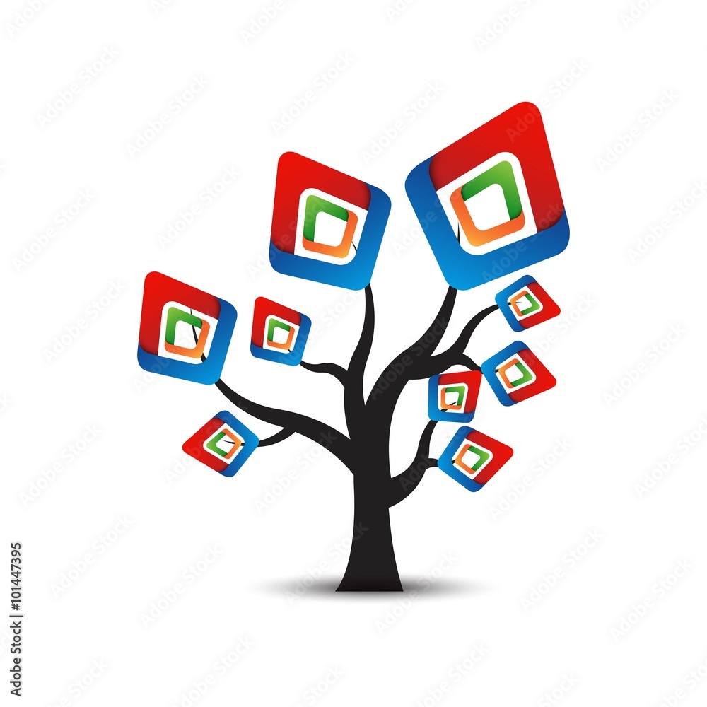 vector logo tree abstract vector logo tree abstract