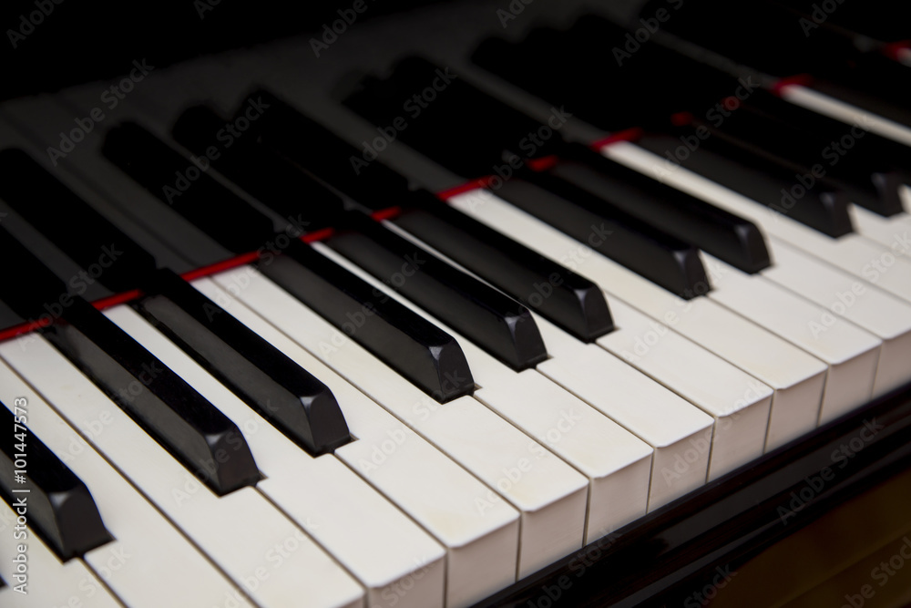 Piano keyboard background with selective focus. Warm color toned image Piano keyboard background with selective focus. Warm color toned image