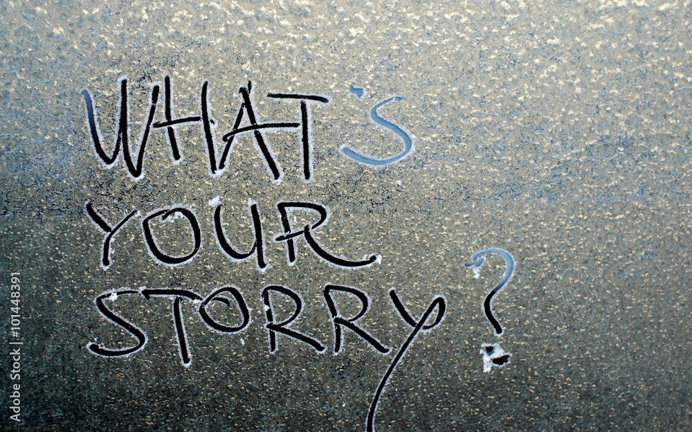 Fototapeta premium What is your story text on frost