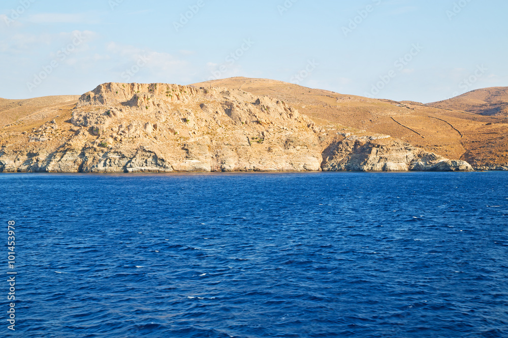 from the boat sea   sea santorini greece europe