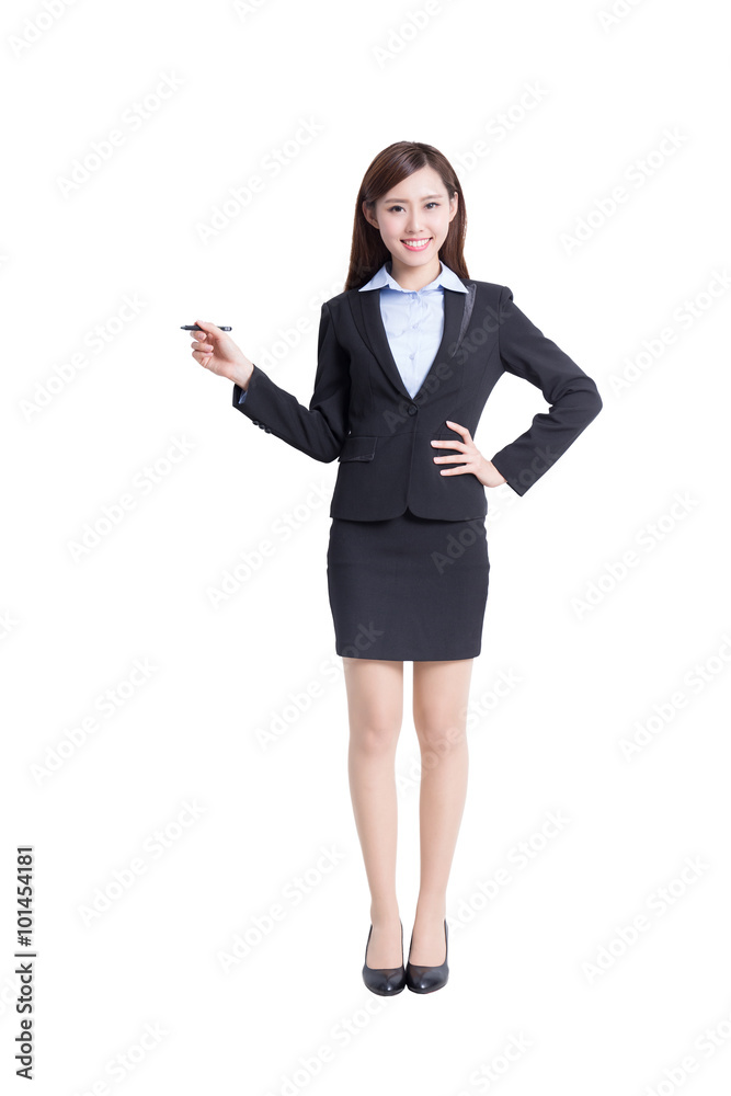 business woman writing business woman writing