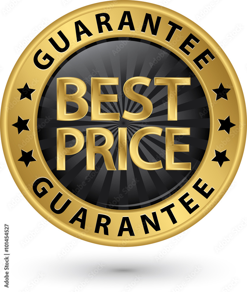 Best price guarantee golden label, vector illustration Best price guarantee golden label, vector illustration