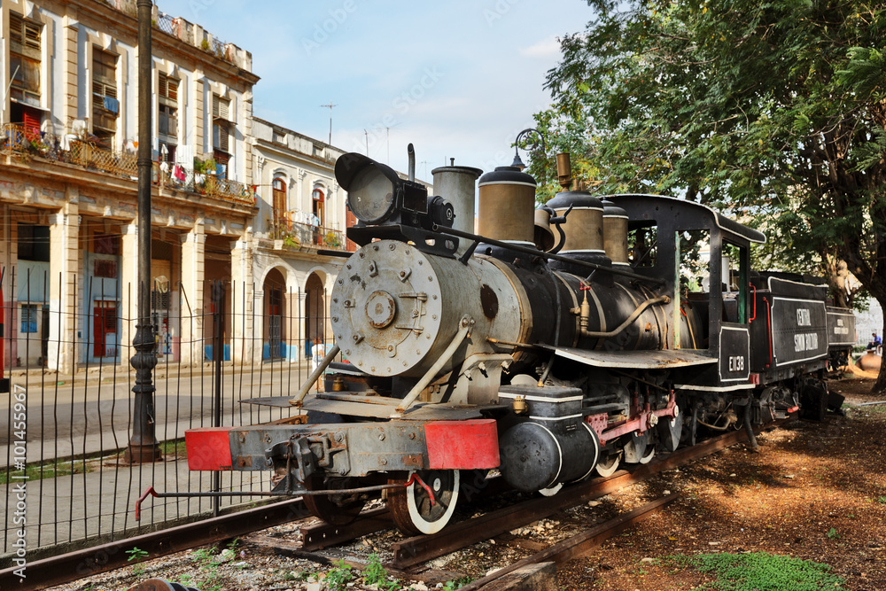 Cuba, La Habana, Old Train near Central Station