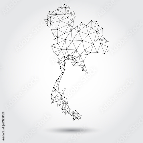 map thailand lineart color design